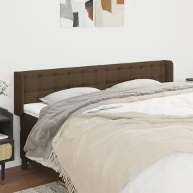 Cabecero de tela gris oscuro 203x16x78/88 cm de , Cabeceros y pies de cama - Ref: Foro24-3119227, Precio: 84,07 €, Descuento: %