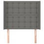Cabecero con orejas de tela gris oscuro 83x16x118/128 cm de , Cabeceros y pies de cama - Ref: Foro24-3119989, Precio: 96,24 €...