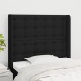 Cabecero con orejas de tela negro 103x16x118/128 cm de , Cabeceros y pies de cama - Ref: Foro24-3120006, Precio: 92,48 €, Des...