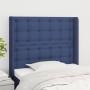 Cabecero con orejas de tela azul 83x16x118/128 cm de , Cabeceros y pies de cama - Ref: Foro24-3119994, Precio: 76,07 €, Descu...