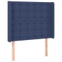 Cabecero con orejas de tela azul 83x16x118/128 cm de , Cabeceros y pies de cama - Ref: Foro24-3119994, Precio: 76,07 €, Descu...