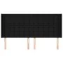 Headboard with black fabric ears 203x16x118/128 cm by , Headboards and footboards - Ref: Foro24-3120038, Price: 155,01 €, Dis...