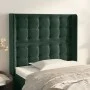 Headboard with dark green velvet ears 103x16x118/128cm by , Headboards and footboards - Ref: Foro24-3120059, Price: 87,08 €, ...