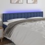 Cabecero con LED de tela azul 200x5x78/88 cm de , Cabeceros y pies de cama - Ref: Foro24-3122074, Precio: 70,68 €, Descuento: %