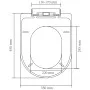 Tapa y asiento de váter con cierre suave cuadrado blanco de vidaXL, Asientos de inodoros y bidés - Ref: Foro24-141763, Precio...