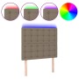 Cabecero con luces LED tela gris taupe 80x5x118/128 cm de , Cabeceros y pies de cama - Ref: Foro24-3122836, Precio: 70,14 €, ...