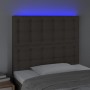 Cabecero con luces LED tela gris taupe 80x5x118/128 cm de , Cabeceros y pies de cama - Ref: Foro24-3122836, Precio: 70,14 €, ...