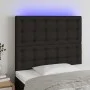 Kopfteil mit LED-Beleuchtung, schwarzer Stoff, 80 x 5 x 118/128 cm von , Kopf- und Fußteile - Ref: Foro24-3122834, Preis: 76,...