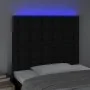Kopfteil mit LED-Beleuchtung, schwarzer Stoff, 80 x 5 x 118/128 cm von , Kopf- und Fußteile - Ref: Foro24-3122834, Preis: 76,...