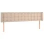 Cabecero con LED cuero sintético capuchino 183x16x78/88 cm de , Cabeceros y pies de cama - Ref: Foro24-3123343, Precio: 92,52...