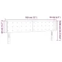 Cabecero con LED cuero sintético capuchino 183x16x78/88 cm de , Cabeceros y pies de cama - Ref: Foro24-3123343, Precio: 92,52...