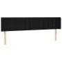 Black fabric headboard with LED 163x16x78/88 cm by , Headboards and footboards - Ref: Foro24-3123678, Price: 79,44 €, Discoun...