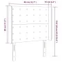 Dark gray fabric headboard with LED 83x16x118/128 cm by , Headboards and footboards - Ref: Foro24-3124457, Price: 103,27 €, D...