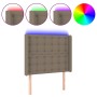 Cabecero con LED de tela gris taupe 83x16x118/128 cm de , Cabeceros y pies de cama - Ref: Foro24-3124460, Precio: 82,22 €, De...