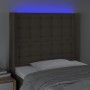 Cabecero con LED de tela gris taupe 83x16x118/128 cm de , Cabeceros y pies de cama - Ref: Foro24-3124460, Precio: 82,22 €, De...
