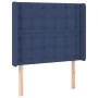 Blue fabric headboard with LED 83x16x118/128 cm by , Headboards and footboards - Ref: Foro24-3124462, Price: 82,69 €, Discoun...