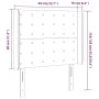 Blue fabric headboard with LED 83x16x118/128 cm by , Headboards and footboards - Ref: Foro24-3124462, Price: 82,69 €, Discoun...