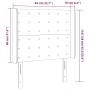 Cabecero con LED de tela azul 83x16x118/128 cm de , Cabeceros y pies de cama - Ref: Foro24-3124462, Precio: 81,81 €, Descuent...