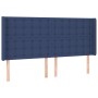 Cabecero con LED de tela azul 203x16x118/128 cm de , Cabeceros y pies de cama - Ref: Foro24-3124510, Precio: 134,96 €, Descue...