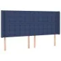 Kopfteil aus blauem Stoff mit LED 203x16x118/128 cm von , Kopf- und Fußteile - Ref: Foro24-3124510, Preis: 131,09 €, Rabatt: %