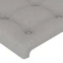Light gray fabric headboard with LED 203x16x118/128 cm by , Headboards and footboards - Ref: Foro24-3124504, Price: 132,14 €,...