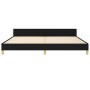Estructura de cama con cabecero de tela negro 200x200 cm de , Camas y somieres - Ref: Foro24-3125407, Precio: 300,39 €, Descu...