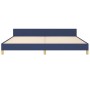 Estructura de cama con cabecero de tela azul 200x200 cm de , Camas y somieres - Ref: Foro24-3125411, Precio: 232,48 €, Descue...