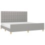 Estructura de cama con cabecero de tela gris claro 200x200 cm de , Camas y somieres - Ref: Foro24-3125405, Precio: 248,59 €, ...