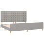 Estructura de cama con cabecero de tela gris claro 200x200 cm de , Camas y somieres - Ref: Foro24-3125405, Precio: 248,59 €, ...