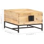 Mesa de centro madera maciza de mango 67x67x45 cm en Mesas de centro | Comprar online en Foru.es