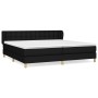 Cama box spring con colchón tela negro 200x200 cm de , Camas y somieres - Ref: Foro24-3127151, Precio: 607,93 €, Descuento: %