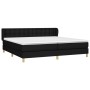 Cama box spring con colchón tela negro 200x200 cm de , Camas y somieres - Ref: Foro24-3127151, Precio: 607,93 €, Descuento: %