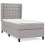 Cama box spring con colchón tela gris claro 80x200 cm de , Camas y somieres - Ref: Foro24-3128237, Precio: 332,53 €, Descuent...