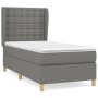 Cama box spring con colchón tela gris oscuro 100x200 cm de , Camas y somieres - Ref: Foro24-3128822, Precio: 385,98 €, Descue...