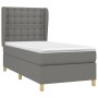 Cama box spring con colchón tela gris oscuro 100x200 cm de , Camas y somieres - Ref: Foro24-3128822, Precio: 385,98 €, Descue...