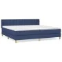 Box spring bed with blue fabric mattress 160x200 cm by , Beds and slatted bases - Ref: Foro24-3130607, Price: 507,01 €, Disco...