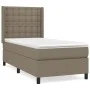 Box spring bed with taupe gray fabric mattress 90x200 cm by , Beds and slatted bases - Ref: Foro24-3131725, Price: 395,37 €, ...