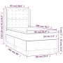 Box spring bed with taupe gray fabric mattress 90x200 cm by , Beds and slatted bases - Ref: Foro24-3131725, Price: 395,37 €, ...