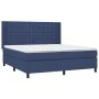 Boxspringbett mit blauer Stoffmatratze 160x200 cm von , Betten und Lattenroste - Ref: Foro24-3131767, Preis: 560,36 €, Rabatt: %