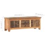 Mueble para TV madera de acacia y madera reciclada 120x30x40 cm en Muebles TV | Comprar online en Foru.es