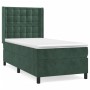 Cama box spring con colchón terciopelo verde oscuro 100x200 cm de , Camas y somieres - Ref: Foro24-3132906, Precio: 377,36 €,...