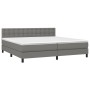 Cama box spring colchón y luces LED tela gris claro 200x200 cm de , Camas y somieres - Ref: Foro24-3133502, Precio: 587,37 €,...