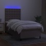 Cama box spring colchón y luces LED tela gris taupe 90x190 cm de , Camas y somieres - Ref: Foro24-3135161, Precio: 365,13 €, ...