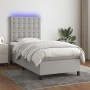 Cama box spring colchón y luces LED tela gris claro 80x200 cm de , Camas y somieres - Ref: Foro24-3135149, Precio: 320,76 €, ...