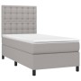 Cama box spring colchón y luces LED tela gris claro 80x200 cm de , Camas y somieres - Ref: Foro24-3135149, Precio: 320,76 €, ...