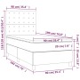 Cama box spring colchón y luces LED tela azul 90x190 cm de , Camas y somieres - Ref: Foro24-3135163, Precio: 349,63 €, Descue...