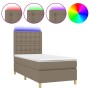 Cama box spring colchón y luces LED tela gris taupe 90x200 cm de , Camas y somieres - Ref: Foro24-3135729, Precio: 389,24 €, ...