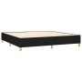Cama box spring colchón y luces LED tela negro 200x200 cm de , Camas y somieres - Ref: Foro24-3135783, Precio: 686,68 €, Desc...