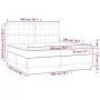 Box spring bed mattress and LED lights black fabric 200x200 cm by , Beds and slatted bases - Ref: Foro24-3135783, Price: 687,...