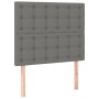 Cama box spring colchón y luces LED tela gris oscuro 100x200 cm de , Camas y somieres - Ref: Foro24-3135734, Precio: 374,77 €...